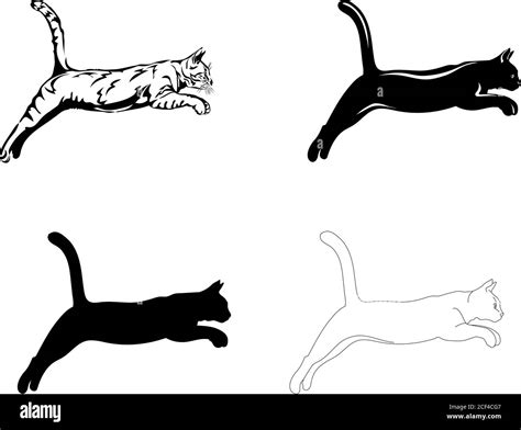 Black Cat Jumping Logo