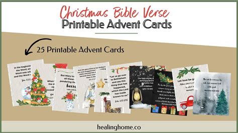 25 Christmas Printable Advent Calendar Bible Verses With Advent Cards