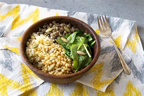 Healthy Grain Bowl With Orange Curry Dressing Recipe Myfooddiary