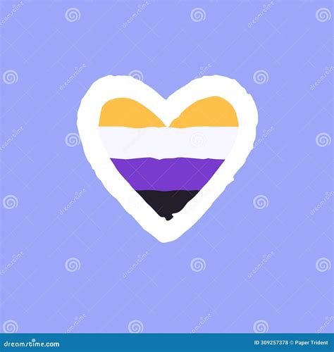 Genderqueer Gender Symbol Part Of Lgbt Community Vector Illustration Hand Drawn Cartoon Clip