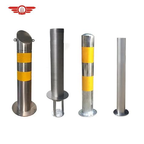 Outdoor Ss304 Security Bollard Post Metal Barrier Crash Rated Fixed