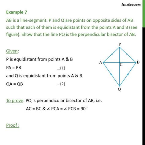 Example Show That The Line Pq Is The Perpendicular Examples