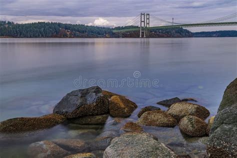 The Beautiful Scenery Of Titlow Beach Shot With Long Exposure Stock