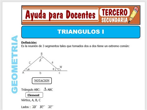 Triángulos I Para Tercero De Secundaria Ayuda Para Docentes