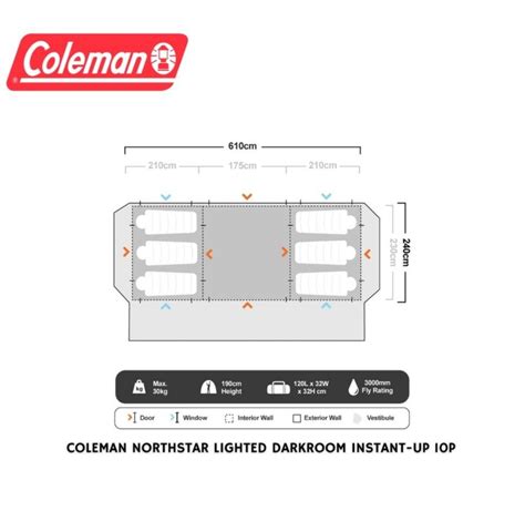 Preorder Coleman Instant Up P Lighted Northstar Darkroom Tent