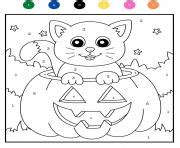 Coloriage Magique Halloween à imprimer Dessin Magique Halloween à