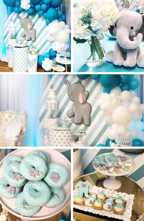 Teal Baby Elephant Baby Shower Baby Shower Ideas 4u