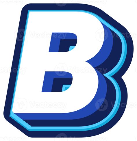 Blue Letter B