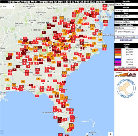 Preliminary quick winter summary for the Southeast | Climate and ...