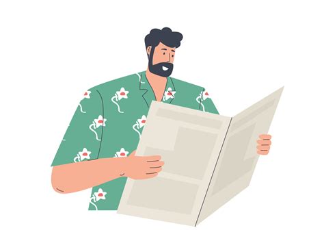 Man Reading News Man Holding Newspaper 13340198 Vector Art At Vecteezy