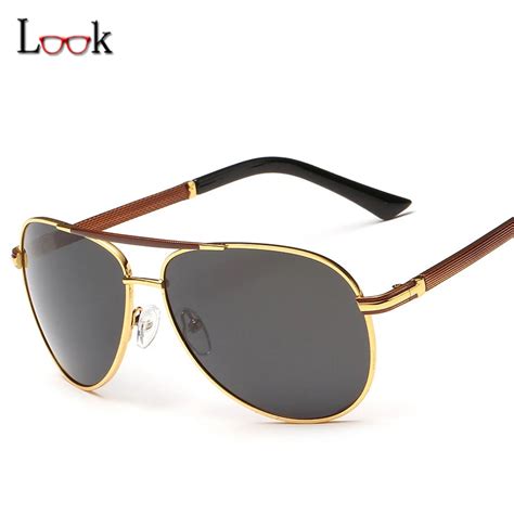 High Quality Men S Sunglasses Brand Designer Polarized Pilot Sun