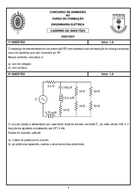 Cfrm Eletrica Concurso De Admiss Ao Ao Curso De Formac