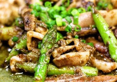 Chunky Squid Stir-Fry Recipe by cookpad.japan - Cookpad