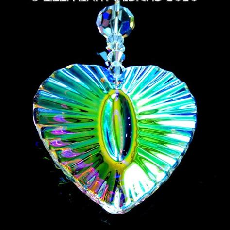 Swarovski Crystal Suncatcher Mm Aurora Borealis Wild Heart Etsy