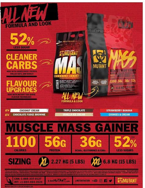 Mutant Mass Gainer 272 Kg Dual Chamber 2 Flavours 1 On Each Side