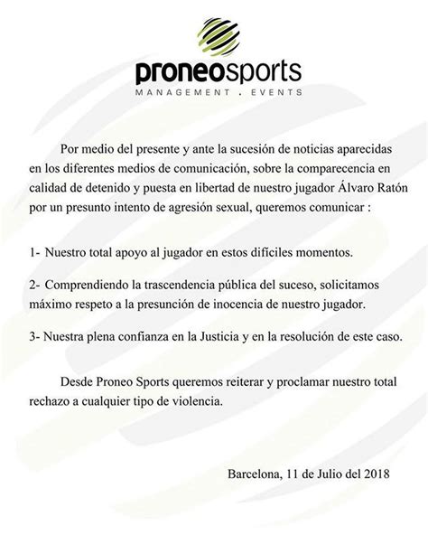 Comunicado Oficial Alvaro Rat N