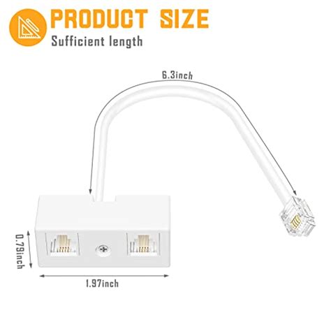 Buy Uvital Two Way Telephone Splitters Male To Female Converter