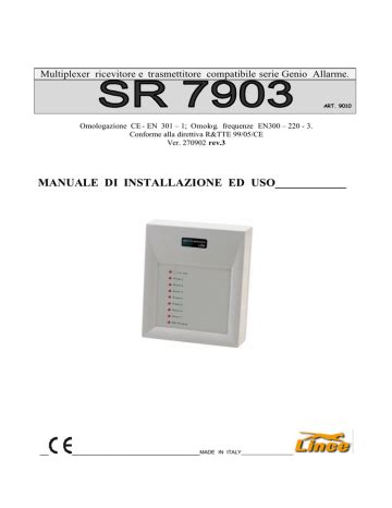 MANUALE DI INSTALLAZIONE ED USO Manualzz