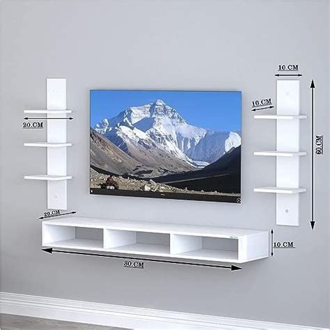 Free Standing Engineered Wood Wall Mounted Tv Unit With Tv Stand Walnut Finish At Rs 1299