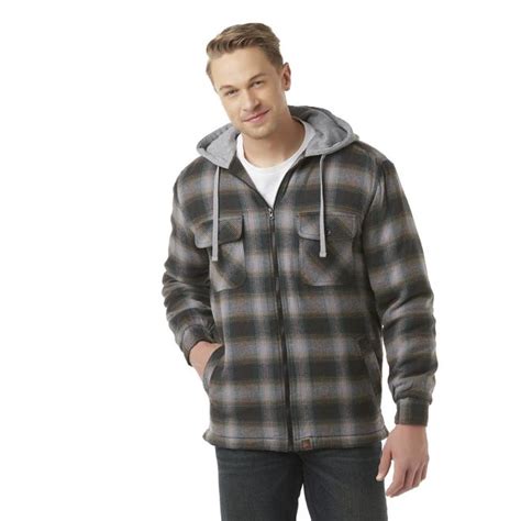 Northwest Territory Mens Flannel Hoodie Jacket Plaid