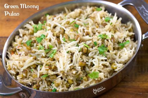 Green Moong Pulao Recipe Pacha Payaru Pulao Recipe Subbus Kitchen