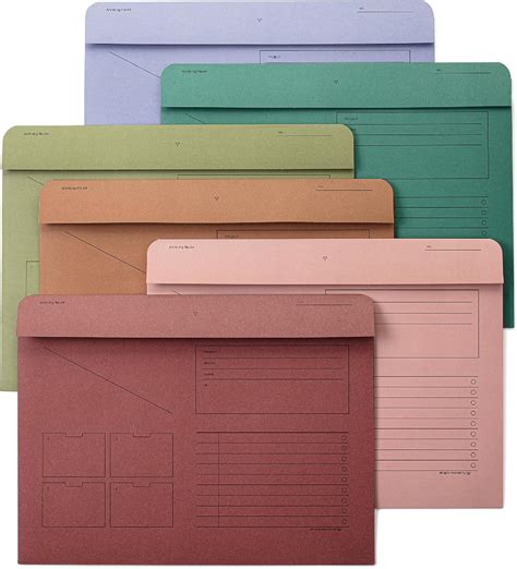 Amazon Mr Pen Paper Pocket File Folder Pack Assorted Colors