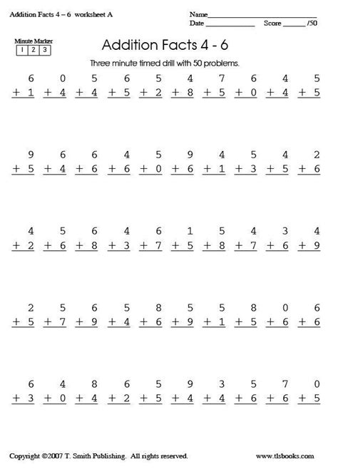 Timed Addition Drills