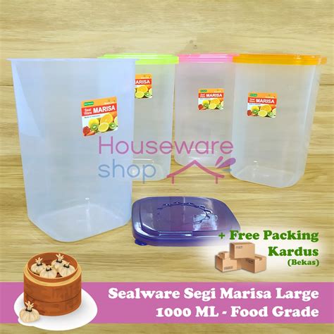 Jual Toples Kotak Sealware Segi Marisa Serbaguna 1000 ML Shopee