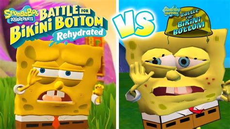 Spongebob Battle For Bikini Bottom Rehydrated Xb1andps2 Comparison Gameplay Level 1 Youtube