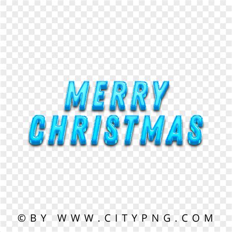 Blue Merry Christmas Text Art PNG | Citypng