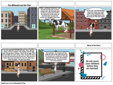 The Milkmaid And Her Pail Storyboard Por 5bb1f3fb