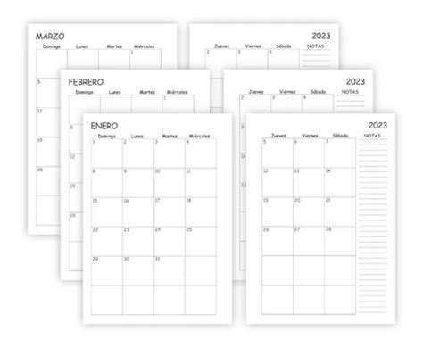 Kit Imprimible Calendarios Planificadores Mensuales 2023 En Venta En José C Paz Bsas Gba