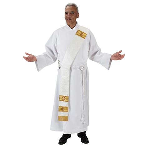 Avignon Collection White Deacon Stole Clergy Apparel Church Robes