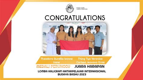 Sma Gembala Baik Raih Medali Perunggu Lomba Kaligrafi Internasional