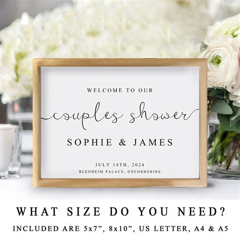 Couples Shower Sign Diy Editable Template In The Etsy