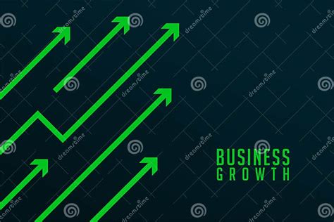 Green Business Growth Arrow Showing Upward Trend Stock Vector Illustration Of Growth Diagram