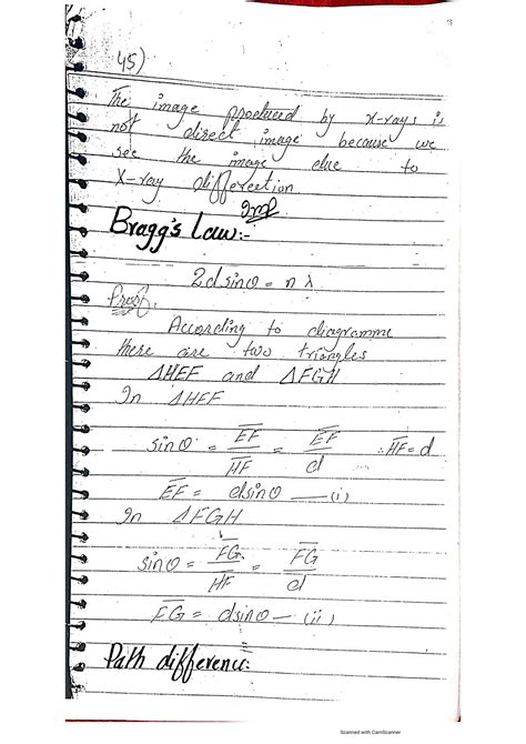 Solution Solid State Physics Ssp X Ray Diffraction Bragg S Law Studypool