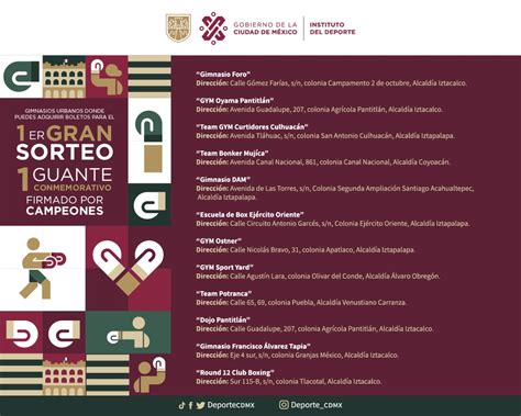 Instituto del Deporte de la Ciudad de México on Twitter Más gimnasios