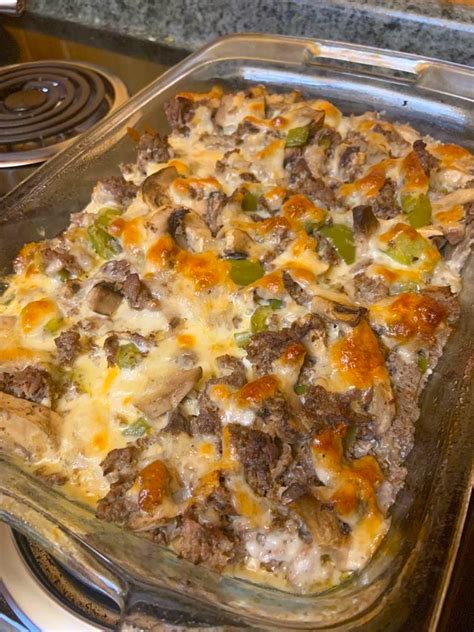 Keto Low Carb Philly Cheese Steak Casserole Jokis Kitchen