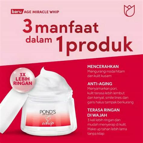 Jual Pond S Age Miracle Whip 20g 50g Krim Wajah Anti Aging Dengan