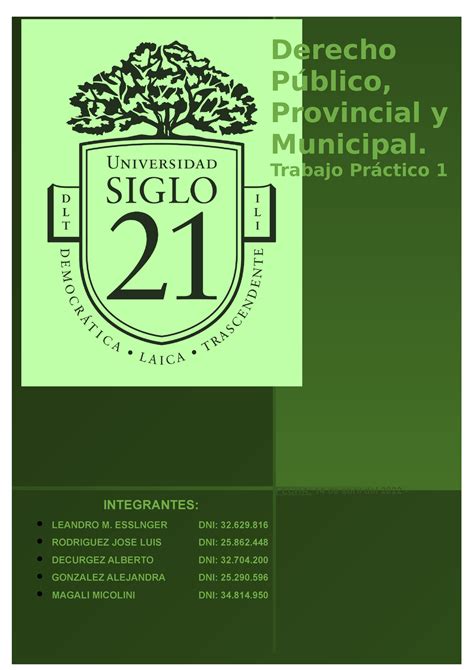 TP 1 Derecho Publico Provincial Y Municipal Final Derecho Público