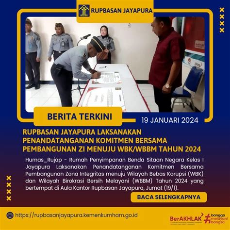 Rupbasan Jayapura Laksanakan Penandatanganan Komitmen Bersama