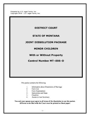 Montana Joint Dissolution Marriage Complete With Ease Airslate Signnow