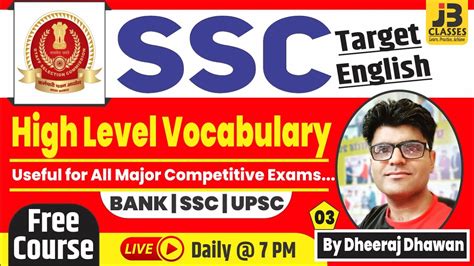 3 Target SSC 2023 Online Batch High Level Vocabulary SSC English