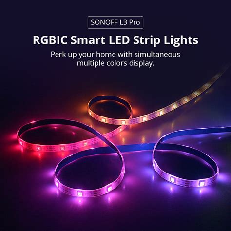 L3 Pro L3 5m P Sonoff Fita De 150 Leds Rgbic Inteligente Wi Fi 5vdc