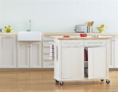 Fine Beautiful Ikea Mobile Kitchen With Butcher Block Counter