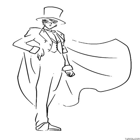 Anime Tuxedo Mask Sailor Moon Coloring Page Turkau