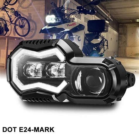 For F800GS F800R F650 700 800 GS F800GS ADV DOT E24 Mark LED Headlights