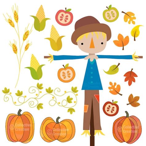 Pumpkin Scarecrow Clipart