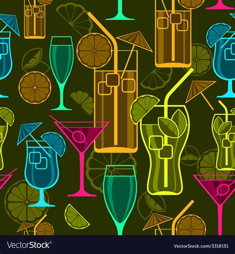 Cocktails Background Royalty Free Vector Image